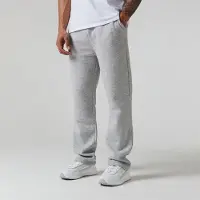 Closure London Heren Relaxte Joggingbroek met Open Zoom Lichtgrijs Gemêleerd