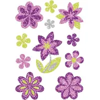 Herma Stickers bloemen, de diamant glitters - 10 stuks