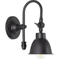 Ks Verlichting - wandlamp - Pasco - messing - muurlamp - E27 - antiek - zwart