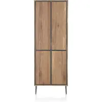 Henders & Hazel Trapani kledingkast 4 deuren mangofineer/metalen frame 75x210 cm