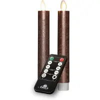 Annas collection Led dinerkaars 18 cm | Brons | Bewegende vlam