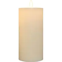 Anna's Collection Oplaadbare led kaars 7,5 x 15 cm | Wit | Bewegende vlam
