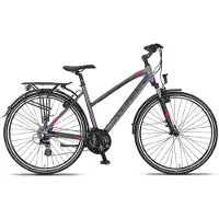 Altec Legarda, 28 inch (49 cm), damesfiets, 24-speed, velgremmen, antracietkleur