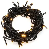 Konstsmide - Micro LED-lichtketting, 20 amberkleurige LED's, 24V transformator voor buitengebruik, zwarte kabel; artikelnummer: 3609-800