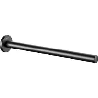 Keuco Handdoekhouder van metaal, zwart mat, eenarmig, stijf, 33,9 cm diep, voor badkamer en gastentoilet, wandmontage, Plan Black Selection