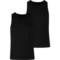 Urban Classics Tanktop - Bamboo Basic Tanktop (Set van 2) - S tot XL - voor Mannen - zwart - Maat S