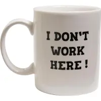 Mister tee - Don´t Work Here Mok/beker - Wit