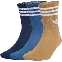 Adidas Sokken '3-Stripes Crew 3 Pairs' sand / marine / lichtblauw / wit