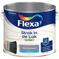 Flexa - Strak In De Lak Buitenlak Zijdeglans - Mooi Blauwgrijs - Mengverf - 2,5 L