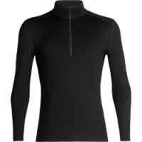 Icebreaker - Thermokleding - M Merino 175 Everyday LS Half Zip Black voor Heren van Wol - Maat M - Zwart