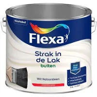 Flexa - Strak In De Lak Buitenlak Hoogglans - Wit Natuursteen - Mengverf - 2,5 L
