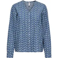 ONLY Blouse blauw / wit