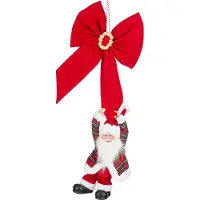 Mica Decorations Kersthanger Kerstman Rood / Wit 38 X 15 X 90 Cm