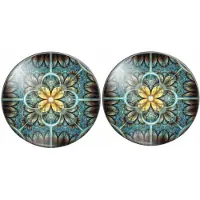 Charme Bijoux Clip oorbellen- Groen- 2 cm- geen gaatje-