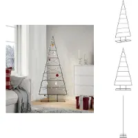vidaXL Kerstdecoratie kerstboom 150 cm metaal zwart