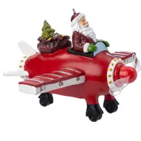 Intratuin Kerstfiguur Vliegtuig Rood / Wit 27,5 X 21 X 16 Cm