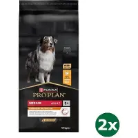 Purina Pro Plan 2x14 kg dog adult medium kip/rijst hondenvoer