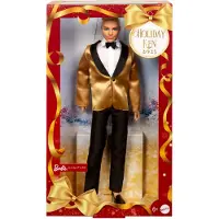 Mattel Signature 2025 Holiday Ken Verzamelpop met Gouden Jacket in Displayverpakking