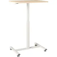 Beliani ACADEMIA - Laptoptafel - Lichtbruin/Wit - 65 x 48 cm - Vezelplaat