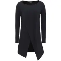 Forplay Shirt met lange mouwen - Long Asymmetric Longsleeve - S tot XXL - voor Vrouwen - zwart | Maat XL