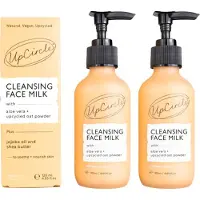 UpCircle - Gezicht Reinigingsmelk - Haver + Aloe Vera - Dermatologisch Goedgekeurd - Voor Alle Huidtypes - Ook voor Baby’s en Kinderen - 2 x 120 ml
