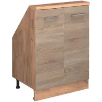 Vicco R-Line Keukenkast voor schuine wand – 60 cm met 2 deuren Sonoma/Goudkraft eik