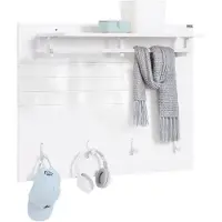 SoBuy Porte-manteau mural blanc 100x20x70 cm