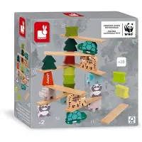 Janod WWF - Stapelspel Bomen En Dieren - 2-In-1 Evenwichtsspel Met 28 Houten Onderdelen - Geschikt Vanaf 2 Jaar