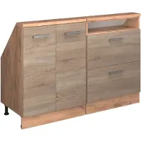 Vicco R-Line Keukenkast voor schuine wand – 120 cm Set van 2 Sonoma/Goudkraft eik