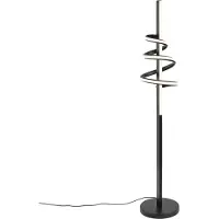 QAZQA Design vloerlamp zwart incl. LED dimbaar en 3-way switch - Rolla