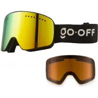GOOFF GO-OFF MAGNET skibril met 2 lenzen - groen en oranje - magnetisch wisselbare lenzen