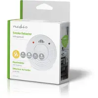 Nedis Rookmelder - Batterij Gevoed - Batterijlevensduur tot: 10 Jaar - EN 14604 - Hush / mute functie - Met testknop - 85 dB - ABS - Wit
