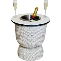 COOTAB Cooler Table 3-in-1 Loungetisch mit Edelstahl-Kühler Paris 43 cm