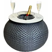 COOTAB Cooler Table 3-in-1 Loungetisch mit Acryl-Kühler Milano 40 cm