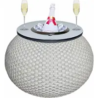 COOTAB Cooler Table 3-in-1 Loungetisch mit Edelstahl-Kühler Milano 40 cm