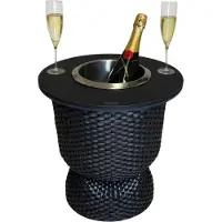 COOTAB Cooler Table 3-in-1 Loungetisch mit Edelstahl-Kühler Paris 43 cm