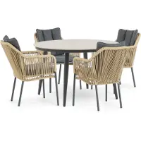 De Laan Lifestyle Marbella/Vienna 120 cm dining tuinset 5-delig