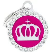 My Family Glamoureuze Ronde Dierenpenning Met Kroon