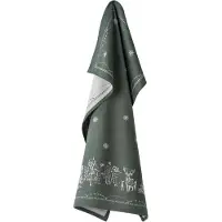 Wik & Walsøe Julemorgen Theedoek 50x70 Cm Wit / Groen - Keukenhanddoeken Katoen White - 99501