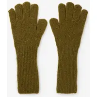 Sissy-Boy Donkergroene gebreide handschoenen met lurex