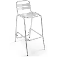 Oviala - Hoge stoel van grijs aluminium - Soho
