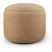 Ethnicraft Donut poef geblokte stof 50x50x40 cm