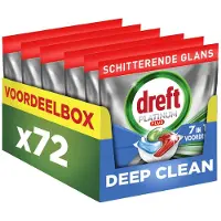 Dreft Platinum Plus All In One Vaatwastabletten - Deep Clean Technologie - 72 Capsules - Voordeelbox