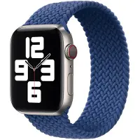 Apple Gevlochten solobandje voor de Watch | 44/45/46/49 mm - Maat 11 - Atlantic Blue