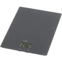 Clatronic KW 3820 Glas grau Keukenweegschaal Digitaal Digitaal Weegbereik (max.)=5000 g Grijs 210 x 180 x 20