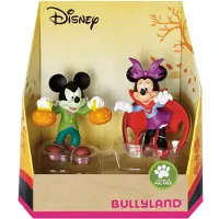 BULLYLAND 15082 – Speelset Disney Mickey & Minnie Halloween – levensecht en detailrijk vormgegeven – ideaal als taartfiguur, verzamelobject of feestelijk cadeau voor kinderen vanaf 3 jaa