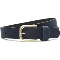 Timbelt Fashion Leren Riem 3 cm Navy