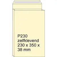 Raadhuis monsterzak - 230x350x38mm - P230 - crème - met plakstrip - 125 stuks
