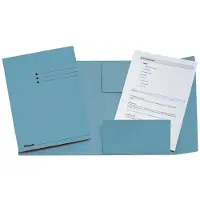 Esselte 3-klepsmap met lijnbedrukking maat folio blauw (50 stuks)