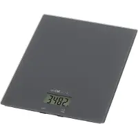 Clatronic KW 3820 Glas schwarz Keukenweegschaal Digitaal Digitaal Weegbereik (max.)=5000 g Zwart 210 x 180 x 20